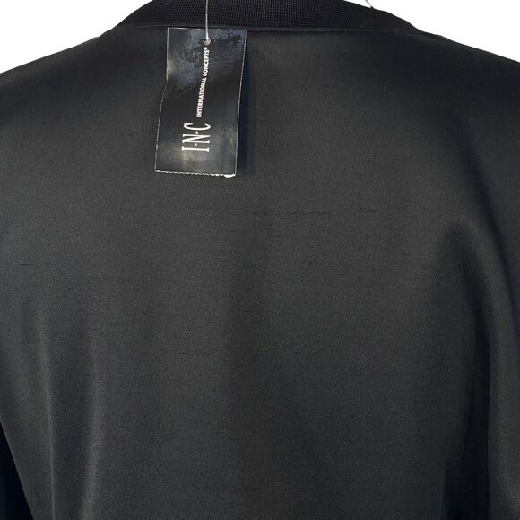 INC Earth International Concepts Medium Dress Long Balloon Sleeves Stretch Black - Picture 7 of 10